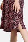 Zivame Floral Tales Knit Poly Mid Length Nightdress - Jet Black — thumbnail 6
